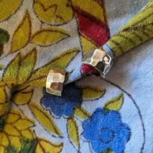 Sundance Sterling Silver Hammered Hoop Earrings